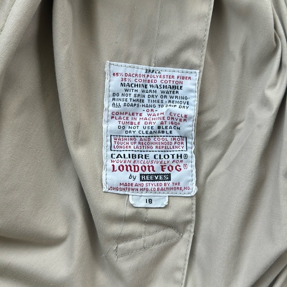 Vintage Men’s London Fog Trench Coat Tan 18 - Picture 2 of 9